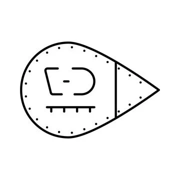 Aviation aircraft engine cowl dropping icon outline Stock Illustration