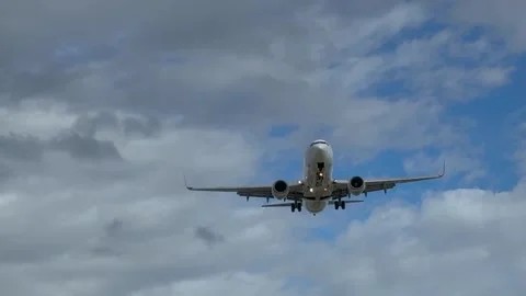 Aviation Challenge And Weather Impact, Qantas Jet Battling Strong Crosswind Stock Footage 336799178