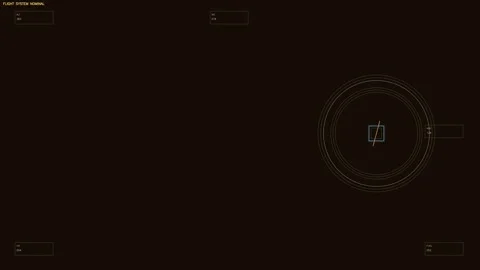Aviation Cockpit HUD ? Navigation Ring &amp; Bank Indicator 4K Stock Footage 330696290