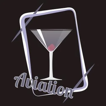 Aviation cocktail Stock Illustration