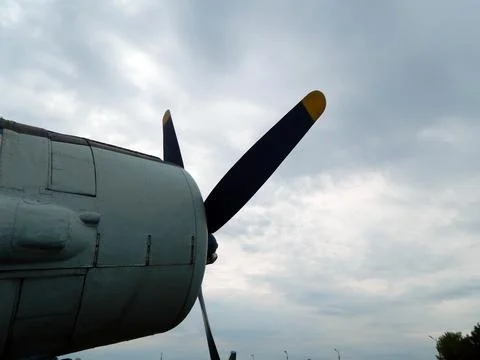 Aviation engine propellers Stock Photos