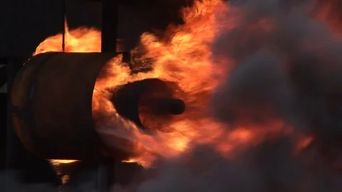 Aviation Fire Training Stock Footage 71053018