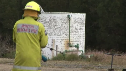 Aviation Fire Training Stock Footage 71054827