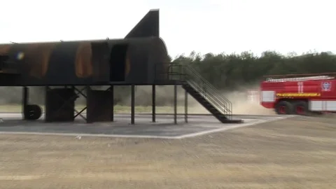 Aviation Fire Training Stock Footage 71054977
