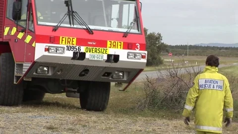 Aviation Fire Training Stock Footage 71055435