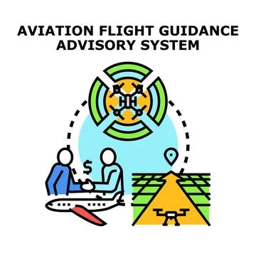 Aviation flight guidance advisory system concept Stock Illustration