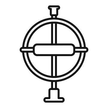 Aviation gyroscope icon outline vector. Accelerometer sensor Stock Illustration
