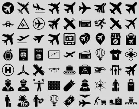 Aviation Icon Set Ilustración de archivo