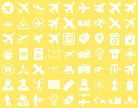 Aviation Icon Set Stock Illustration