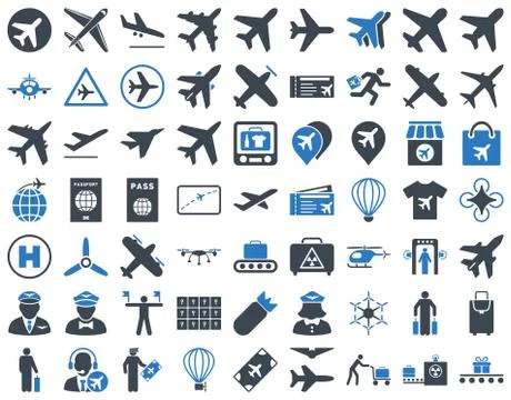 Aviation Icon Set Ilustración de archivo