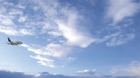 Aviation:  Jet Fly-by with Title Stock Footage 34921832