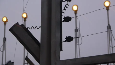 Aviation Lights at Dusk Stock Footage 306698366