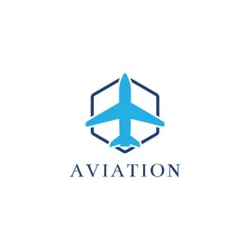 Aviation logo, plane logo design. simple flat vector illustration. Stock Illustration