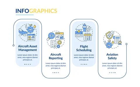 Aviation management rectangle infographic vector Stock-Illustration