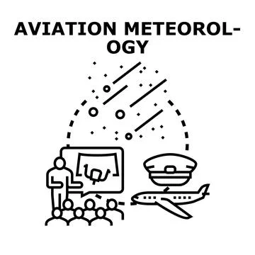 Aviation meteorology concept training future pilots Stock Illustration