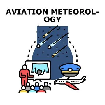 Aviation meteorology concept training future pilots Stock Illustration