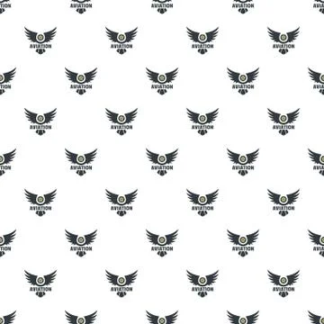 Aviation pattern seamless vector Stock Illustration