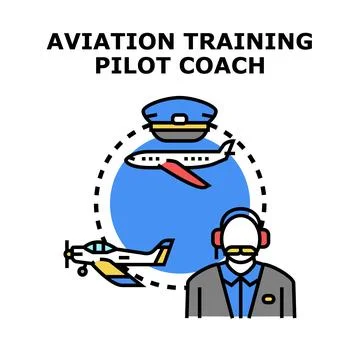 Aviation professional training program for aspiring pilots 스톡 일러스트