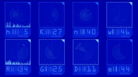 Aviation radar GPS navigation screen display,tech tracking system,computer game Stock Footage 11967940