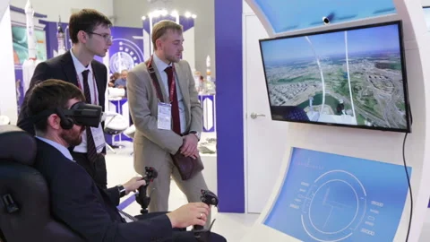 Aviation simulator Stock Footage 94721155