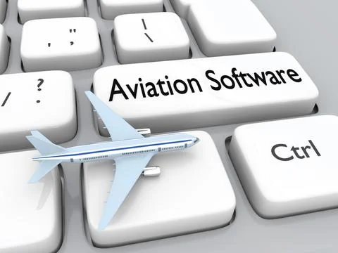 Aviation Software concept Illustrazione stock