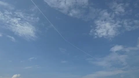 Aviation. Two planes intersect on opposite courses. Stock-Footage 208270028