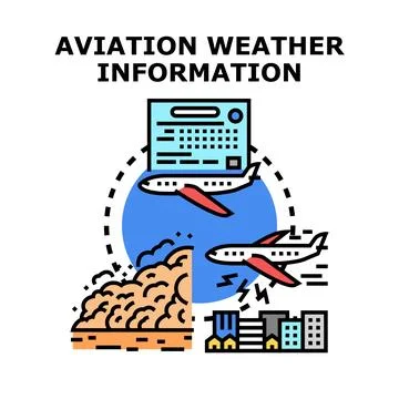 Aviation weather information system for safe flight 스톡 일러스트
