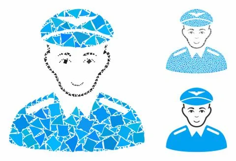 Aviator Composition Icon of Humpy Elements Illustrazione stock