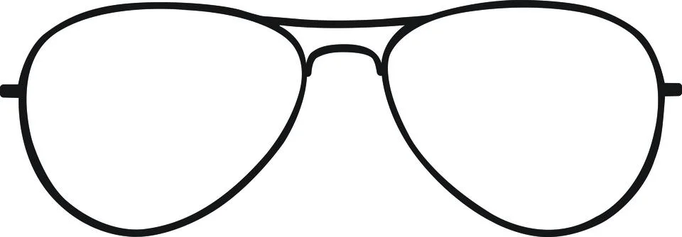 Aviator Glasses Frame Stock Illustration