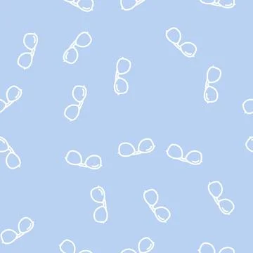 Aviator glasses optical line vector seamless pattern Stock Illustration