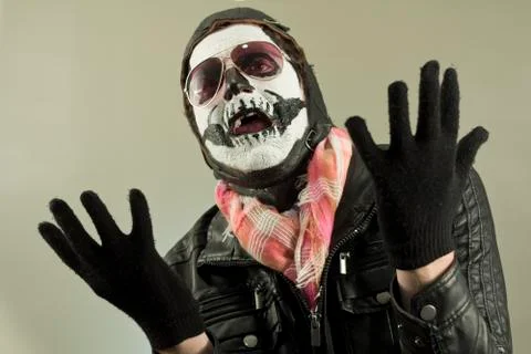 Aviator Skull Foto stock