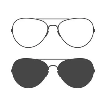 Aviator sunglasses icon Stock Illustration