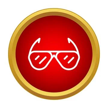 Aviator sunglasses icon representing eyewear and sun protection Stock Illustration