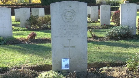 Aviator War Graves Cemetery Budapest Stock Footage 100362234