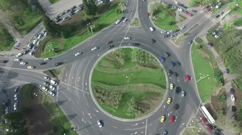 Aviatorilor Junction junction overview Video stock 63087736