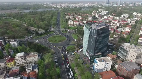 Aviatorilor Junction traffic Video stock 63087728