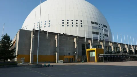 Avicii Arena or Ericsson Globe in Johanneshov District, Stockholm, Sweden Stock Footage 170652666