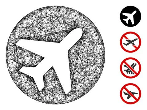 Avion Web Vector Mesh Illustration Ilustración de archivo