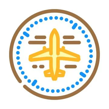 Avionics systems aeronautical engineer color icon vector illustration 库存插图