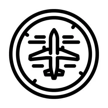 Avionics systems aeronautical engineer line icon vector illustration 库存插图