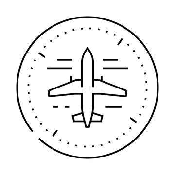Avionics systems aeronautical engineer line icon vector illustration 库存插图