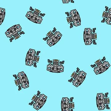 Avionics systems aeronautical engineer vector seamless pattern 스톡 일러스트