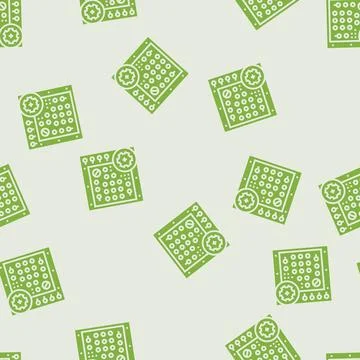 Avionics testing aircraft glyph seamless pattern Stock Illustration