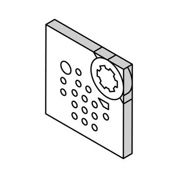 Avionics testing aircraft isometric icon vector illustration 库存插图