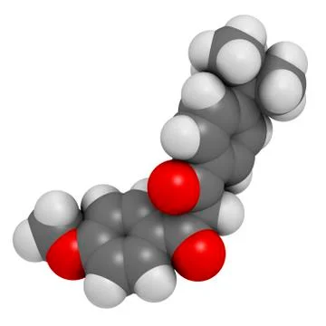 Avobenzone sunscreen molecule Illustration