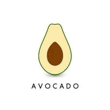 Avocado 3D vector illustration template, vector icon, modern logo design. Fruit Stock Illustration