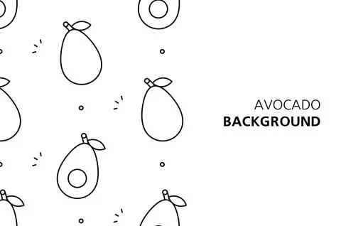 Avocado background Stock Illustration