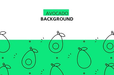 Avocado background Stock Illustration