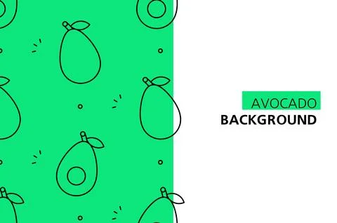 Avocado background Stock Illustration