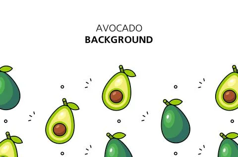 Avocado background Stock Illustration
